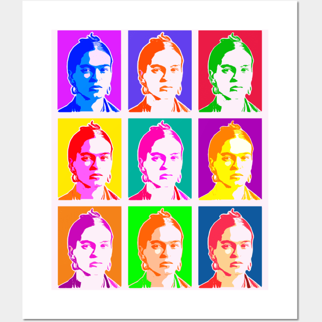 Warhol Frida Kahlo Pop Art Wall Art by Jigsaw Youth